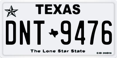 TX license plate DNT9476