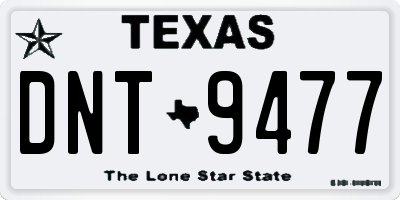 TX license plate DNT9477
