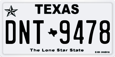 TX license plate DNT9478