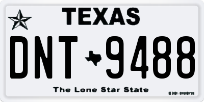 TX license plate DNT9488