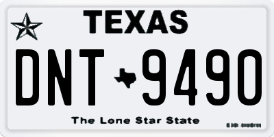 TX license plate DNT9490