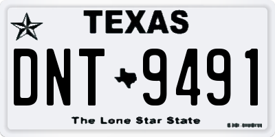 TX license plate DNT9491