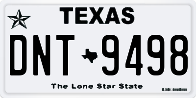 TX license plate DNT9498