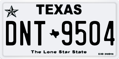 TX license plate DNT9504