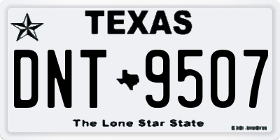 TX license plate DNT9507