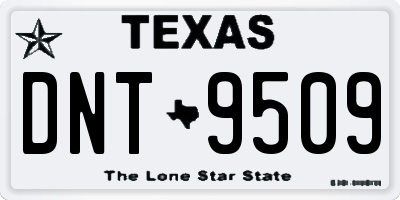 TX license plate DNT9509