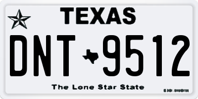 TX license plate DNT9512