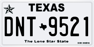 TX license plate DNT9521