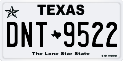 TX license plate DNT9522