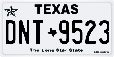 TX license plate DNT9523