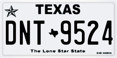 TX license plate DNT9524