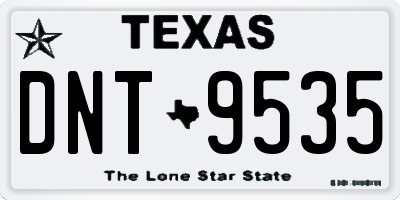 TX license plate DNT9535