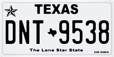 TX license plate DNT9538