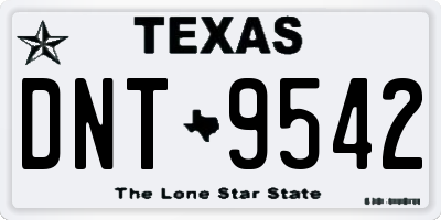 TX license plate DNT9542