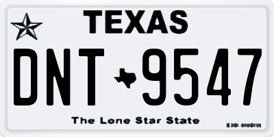 TX license plate DNT9547