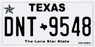 TX license plate DNT9548