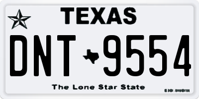 TX license plate DNT9554