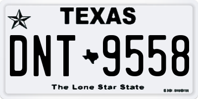 TX license plate DNT9558
