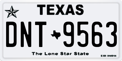 TX license plate DNT9563