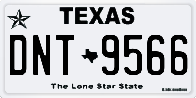TX license plate DNT9566