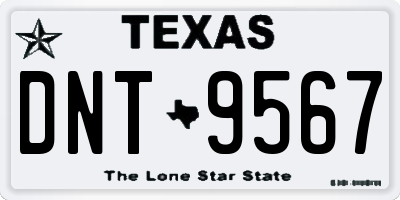 TX license plate DNT9567