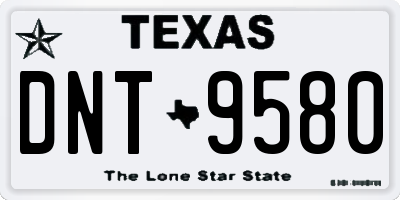 TX license plate DNT9580