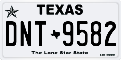 TX license plate DNT9582