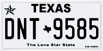 TX license plate DNT9585