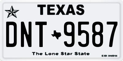 TX license plate DNT9587