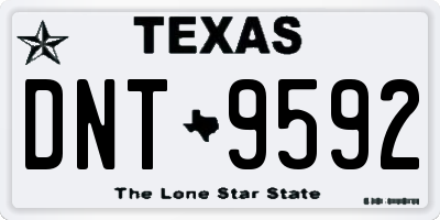 TX license plate DNT9592