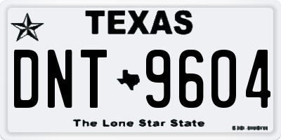 TX license plate DNT9604