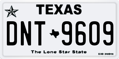 TX license plate DNT9609