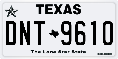 TX license plate DNT9610
