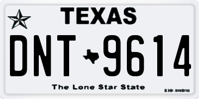 TX license plate DNT9614