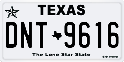 TX license plate DNT9616