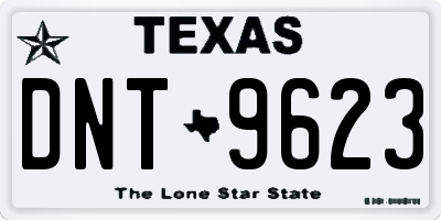TX license plate DNT9623
