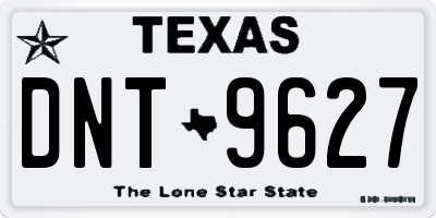 TX license plate DNT9627