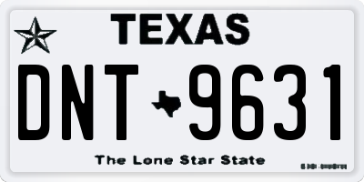 TX license plate DNT9631