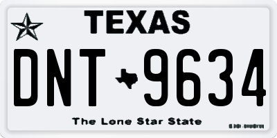 TX license plate DNT9634