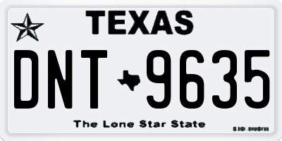 TX license plate DNT9635