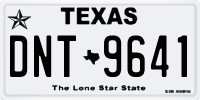 TX license plate DNT9641