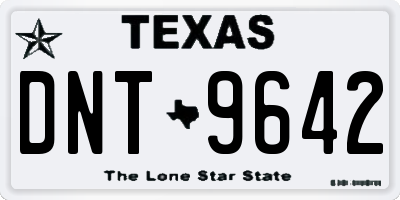 TX license plate DNT9642