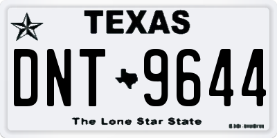 TX license plate DNT9644