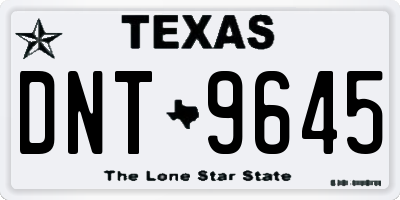 TX license plate DNT9645