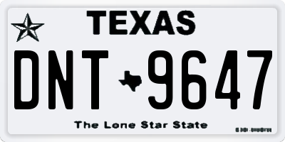 TX license plate DNT9647