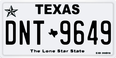 TX license plate DNT9649