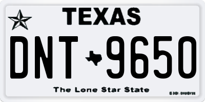 TX license plate DNT9650