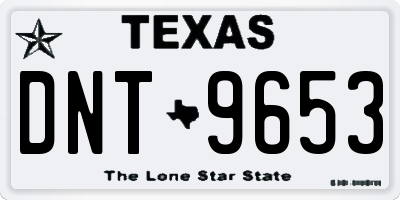TX license plate DNT9653