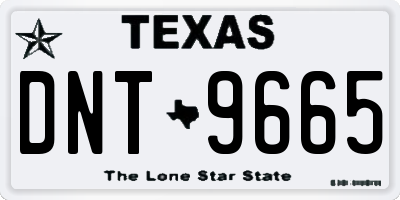 TX license plate DNT9665