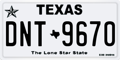 TX license plate DNT9670